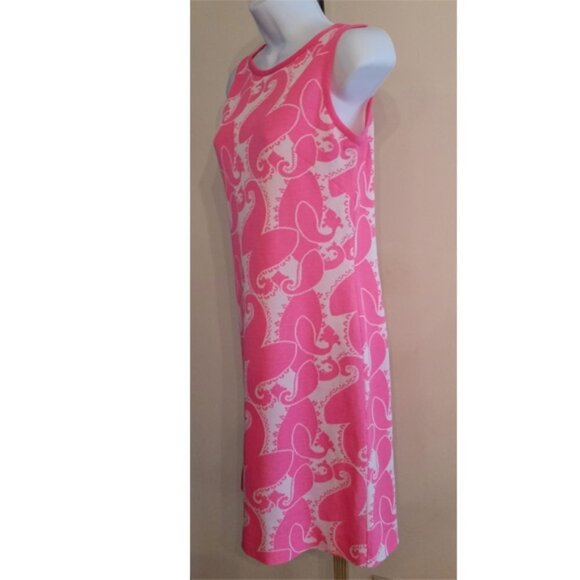 60'S twiggy mod barbie pink mod knit dress XS 0-2 Emery Knits by Micia JR Rome. - Picture 2 of 6